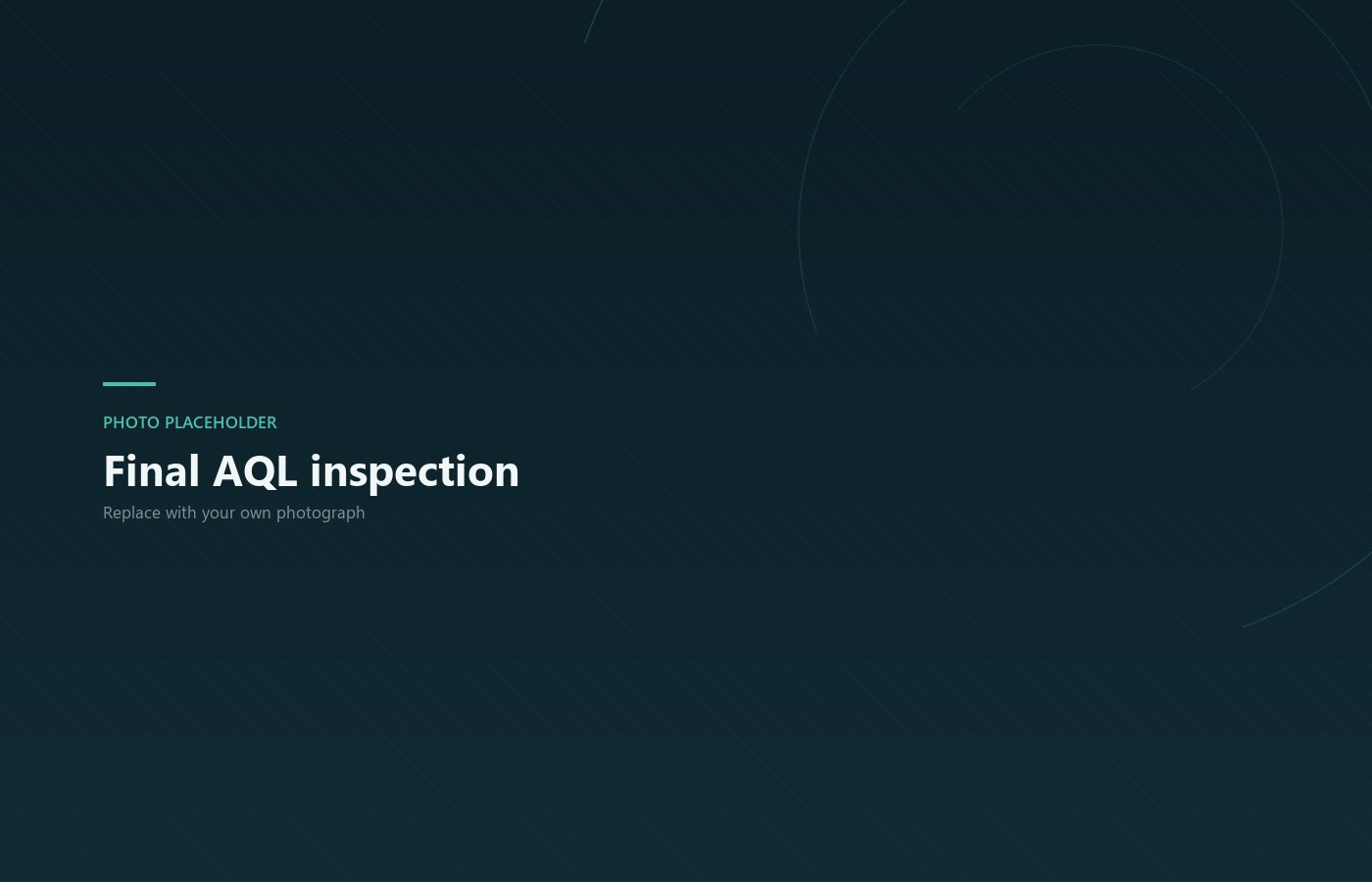 Final AQL inspection of packed garments before shipment